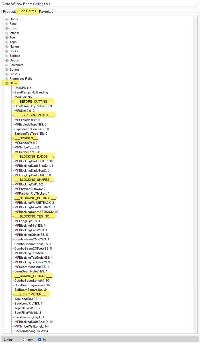 Miter Fold Box Beam & Ceilings Library V1