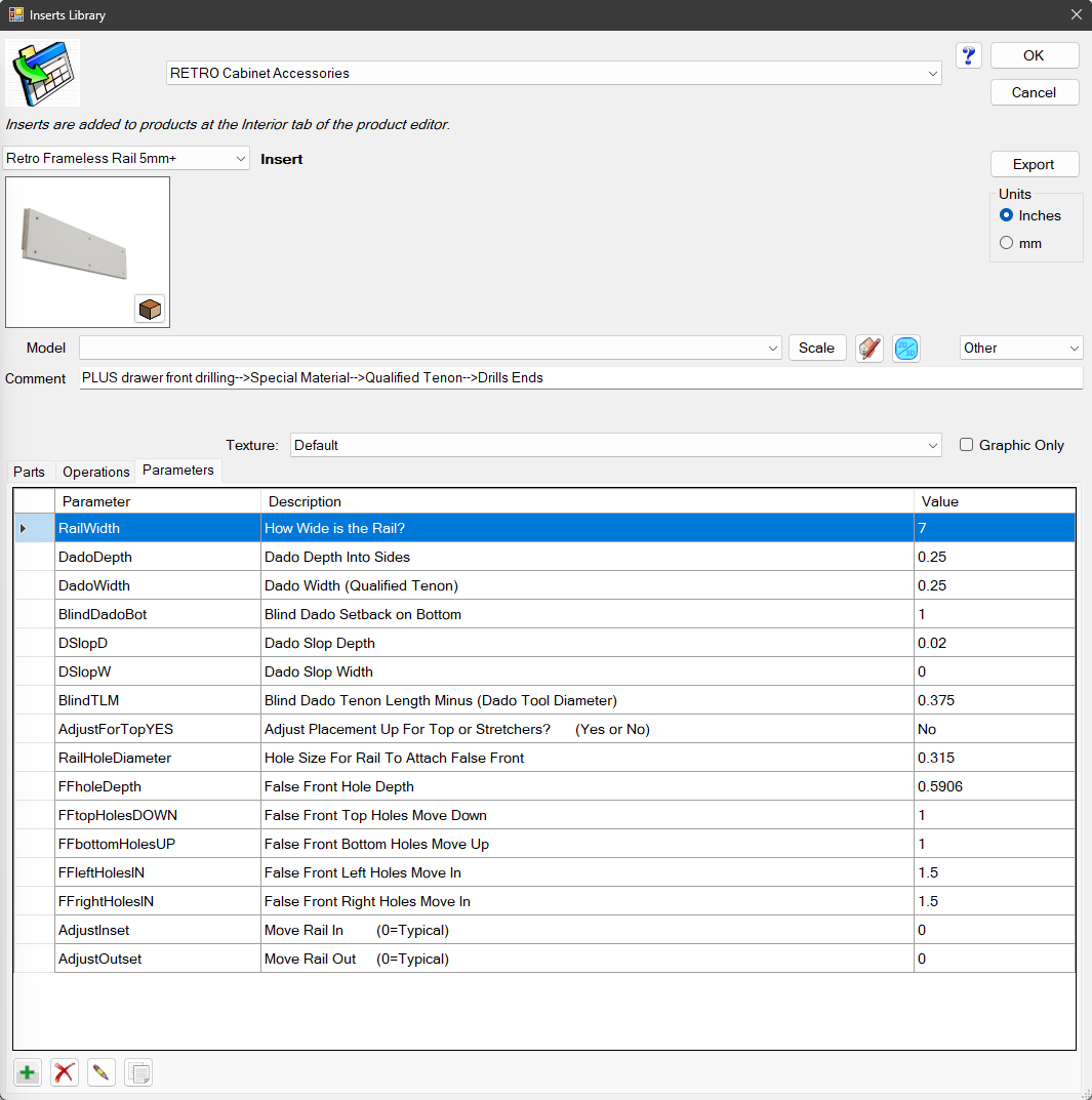 Frameless Rail 4 PC Kit