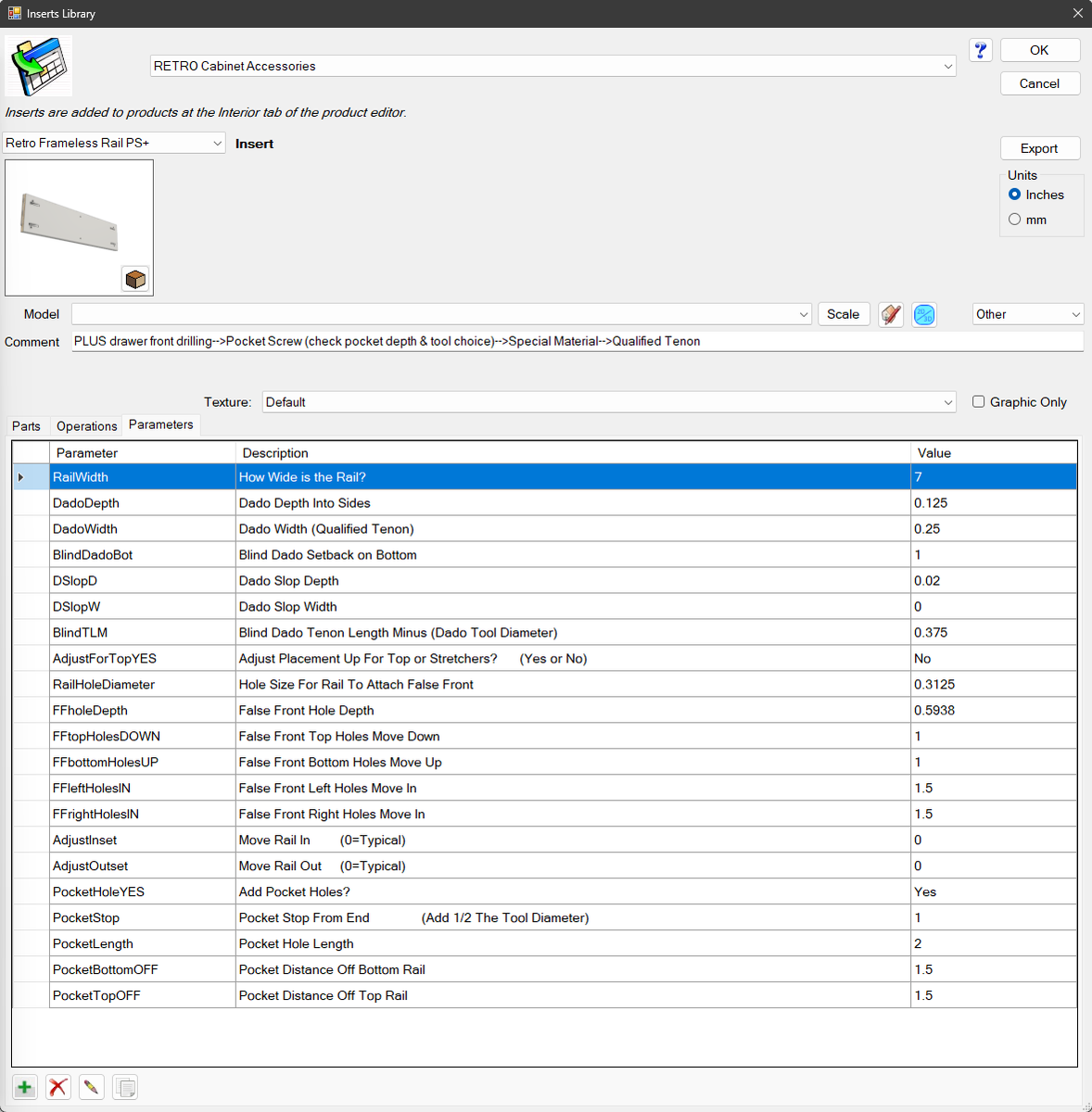 Frameless Rail 4 PC Kit