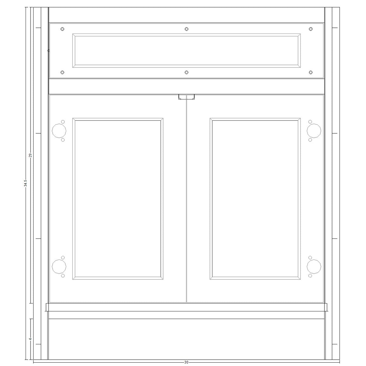 Inset Door False Front Stop+