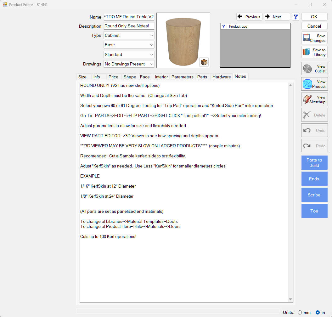 Miter Fold Round Table