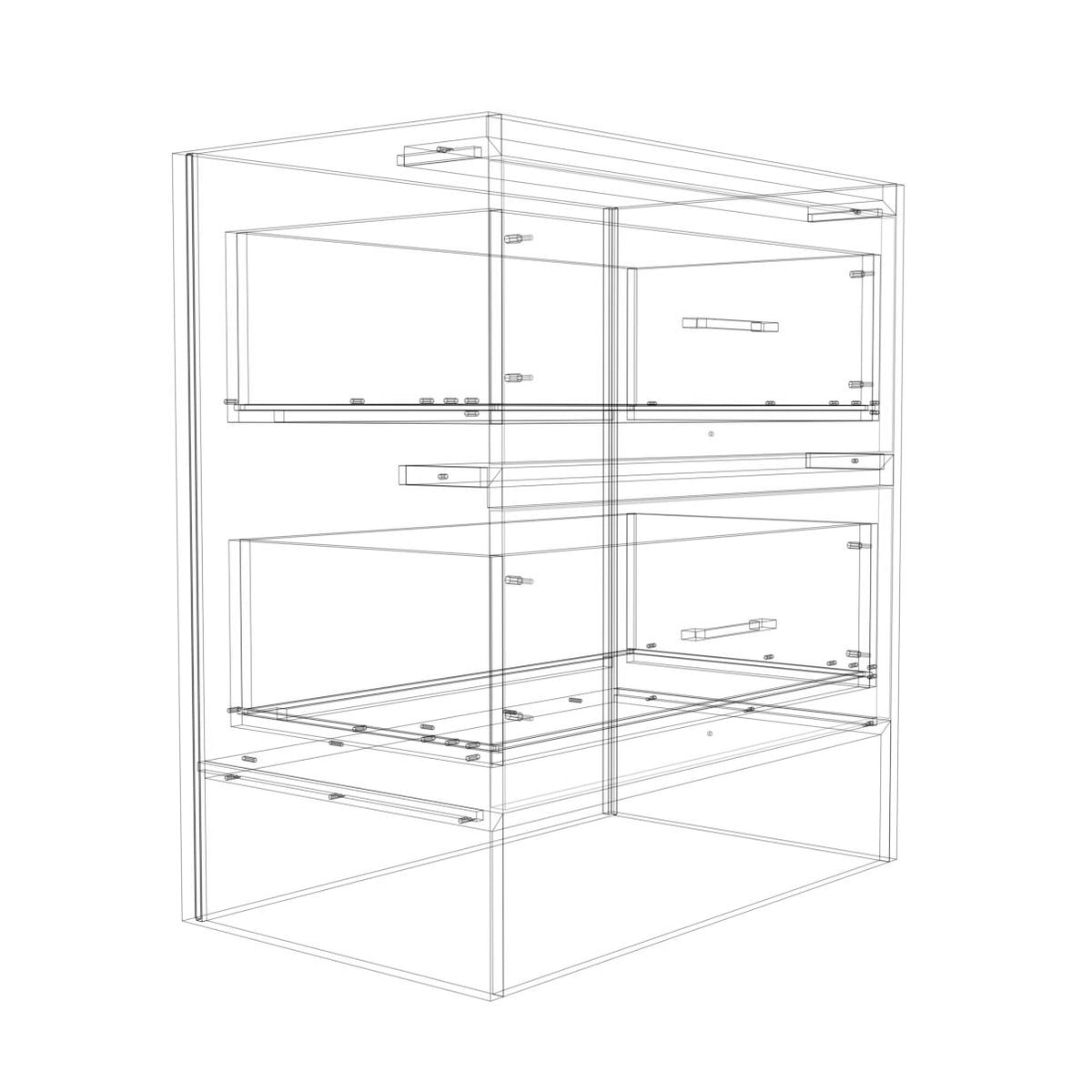 Miter Fold Insert Cabinet Components (3 Pack)